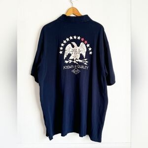 POLO Ralph Lauren Mens Polo Shirt Size 2X BIG Blue Team USA Flags Eagle